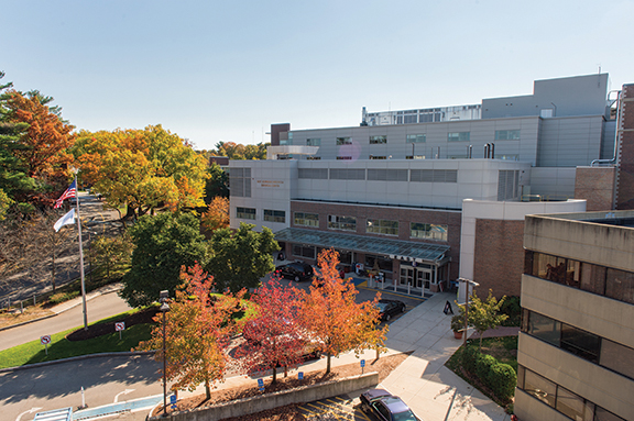 Exterior of Newton-Wellesley Hospital